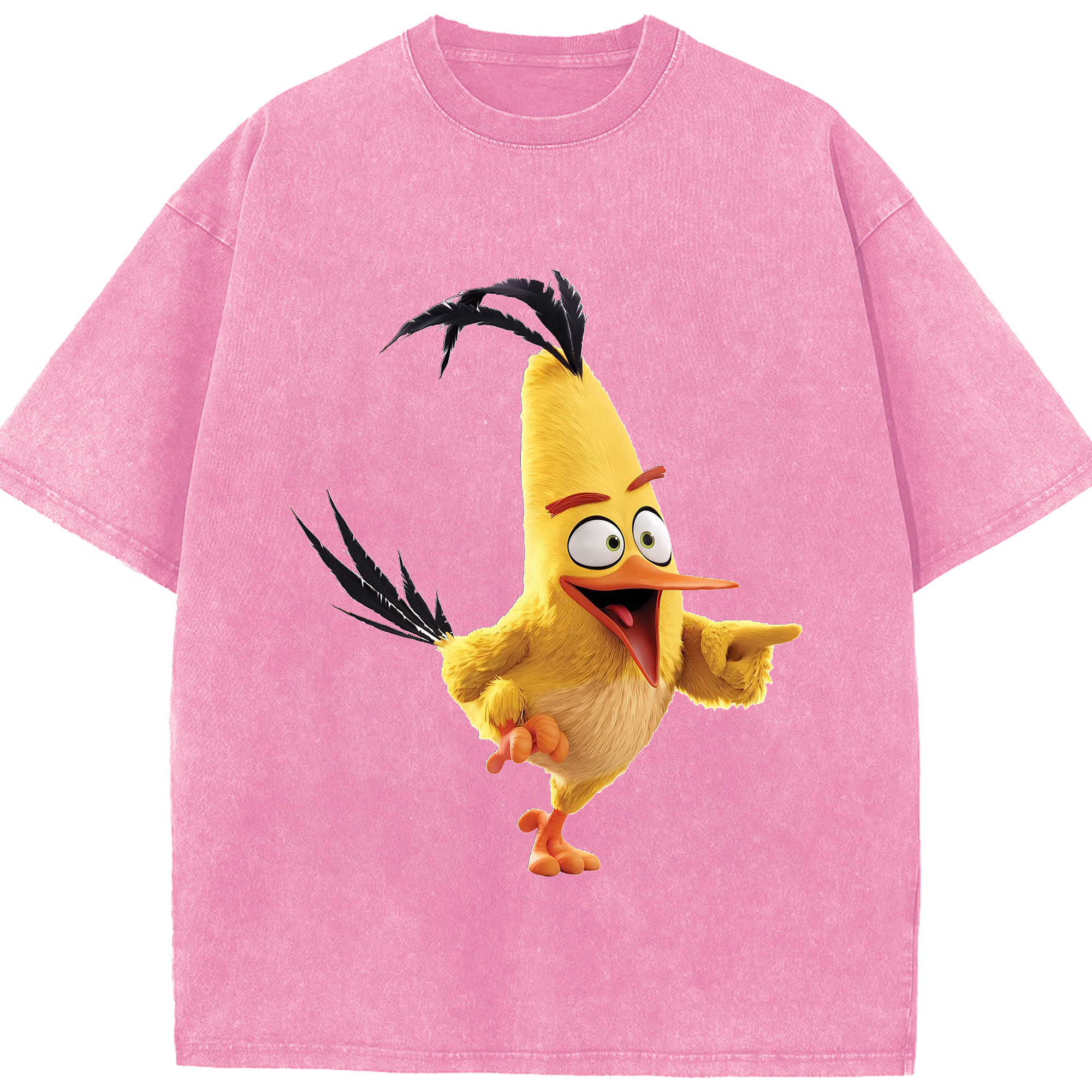 （画像用） Angry Birds アングリーバード 綿100% ヴィンテージ風 半袖Tシャツ（フロントプリント）